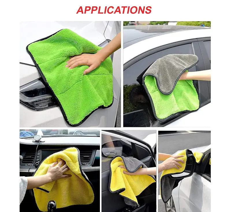 Microfiber Towel for Car Cleaning 800 GSM 60x40 cms (Pack of 3)- Micro Fiber Cleaning Towel, Cloth for Dusting Washing & Mirror Glass Cleaning, Microfibre Cloth for Drying & for Car Detailing - Master