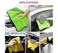 Microfiber Towel for Car Cleaning 800 GSM 60x40 cms (Pack of 3)- Micro Fiber Cleaning Towel, Cloth for Dusting Washing & Mirror Glass Cleaning, Microfibre Cloth for Drying & for Car Detailing - Master