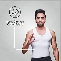Ranjit Smart Men's White Round Neck Sleeveless Cotton Vest (Pack of 6) (White) - Master
